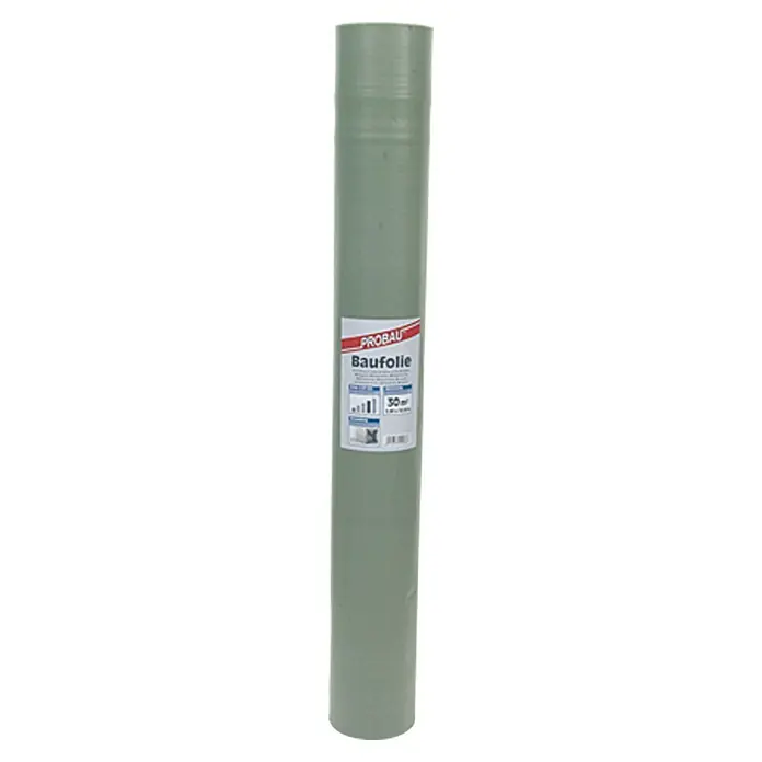 Probau Baufolie - 10 m x 3 m x 0,2 mm, Polyethylen, Transluzent - Vorderansicht
