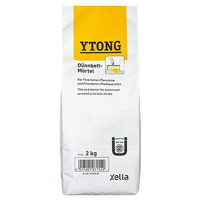 Ytong Dünnbettmörtel - 2 kg, Chromatarm - Vorderansicht