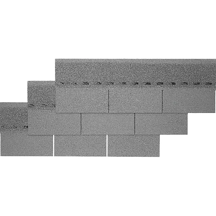 Rechthoekige dakshingles - Grijs, 14 st., Bitumen, 2 m²