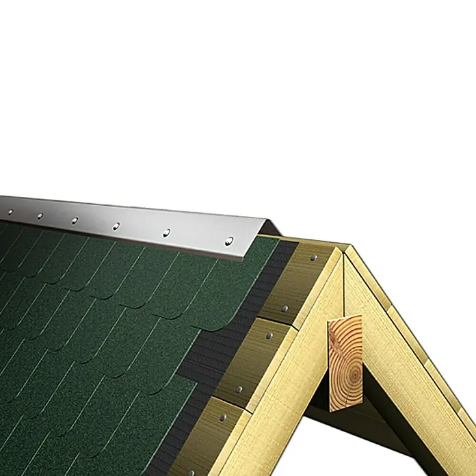 Sarei Firstblech - Zuschnittbreite: 250 mm, Länge: 2.000 mm, Aluminium - Anwendungsbeispiel