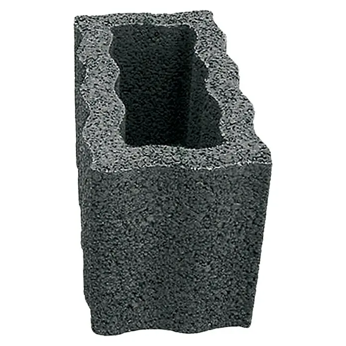 Pflanzstein Rasterstein - Anthrazit, 40 x 20 x 25 cm, Beton