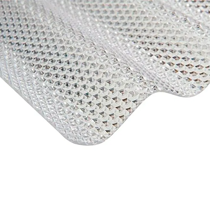 PLEXIGLAS® Wellplatte Resist - 3.000 x 1.045 x 3 mm, Acrylglas (PMMA), Transparent, Wabe, Profil: 76/18 mm, Rund - Vorderansicht