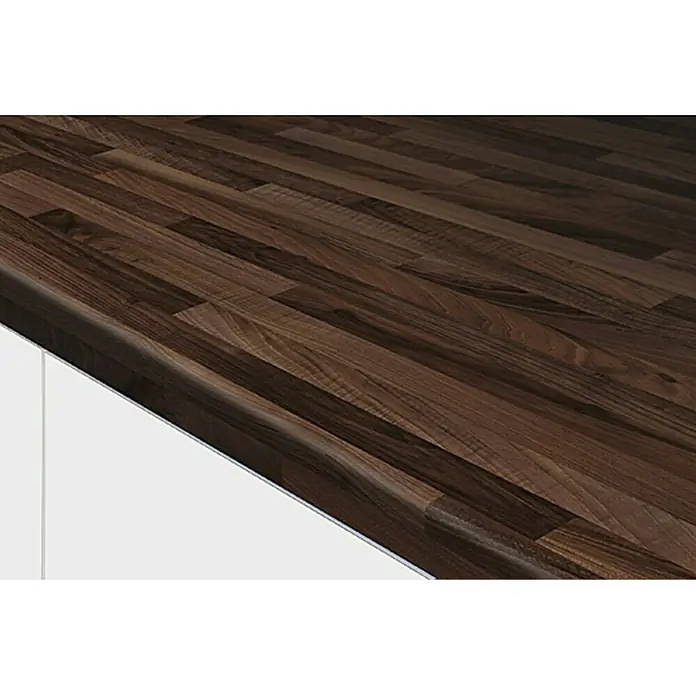 Resopal Basic Küchenarbeitsplatte nach Maß - Block Board Nero, Max. Zuschnittsmaß: 365 cm, Stärke: 3,8 cm, Breite: 60 cm - Detailaufnahme