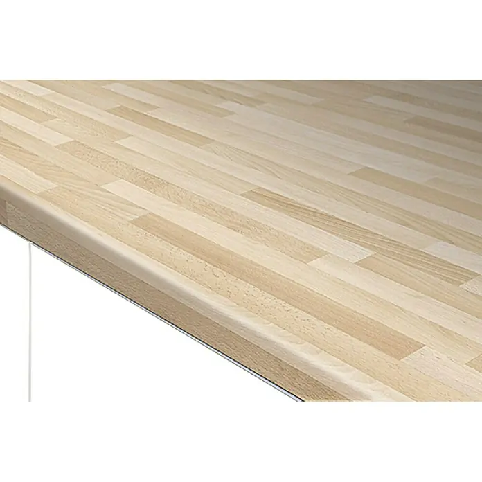 Resopal Basic Kuhinjska radna ploča po mjeri - Block Board Beech, Maksimalna dimenzije rezanja: 365 cm, Debljina: 3,8 cm, Širina: 60 cm - Detaljan prikaz