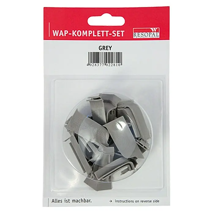 Resopal Kit de accesorios - Gris claro, 14 pzs. - Vista frontal