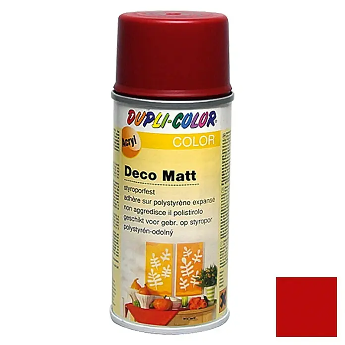 Dupli-Color Deco Mat Acrylspuitlak RAL 3003 Robijnrood - Robijnrood, 150 ml, Mat - Vooraanzicht