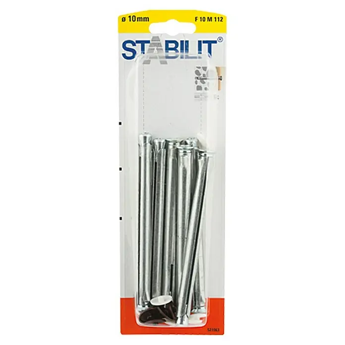 Stabilit Metallrahmendübel - Durchmesser Bohrloch: 10 mm, Länge Dübel: 112 mm, 6 Stk., Maximalbauteildicke: 82 mm - Vorderansicht