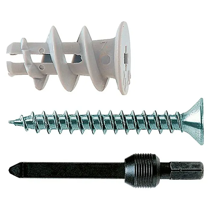 Fischer Tiple za gips GKS - Duljina tiple: 22 mm, 50 kom, S vijcima, S rubom - Pogled sprijeda
