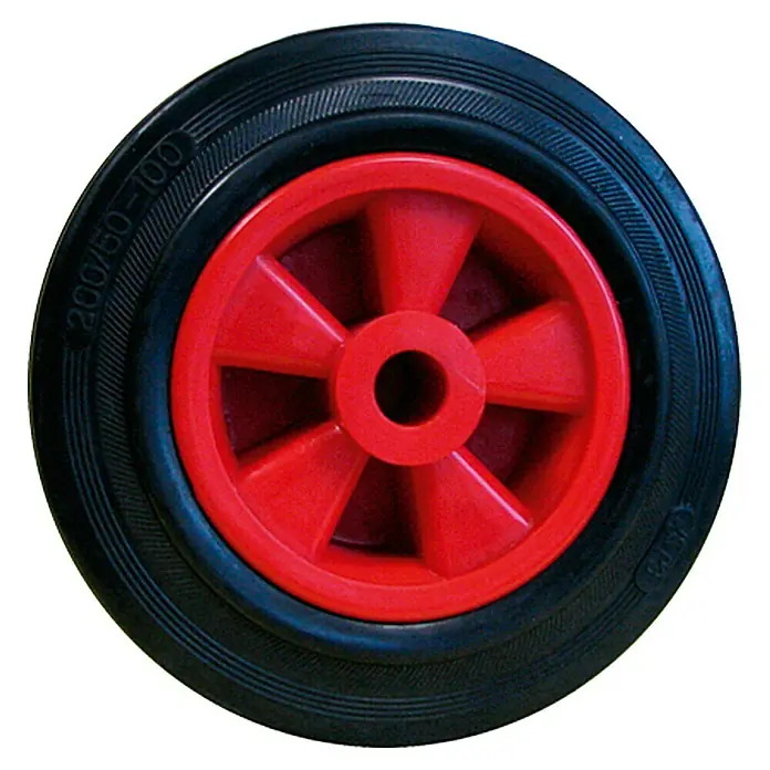 Stabilit Vollgummi-Rad - Durchmesser: 200 mm, Traglast: 180 kg, Gleitlager, Rillenprofil - Ansicht von oben