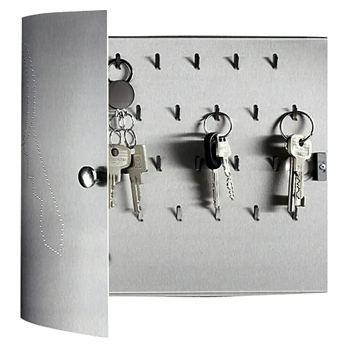 Burg-Wächter Sleutelbox Como 6401/22 Ni - Aantal haken: 22 st., 23,5 x 5,7 x 25 cm - Toepassingsvoorbeeld