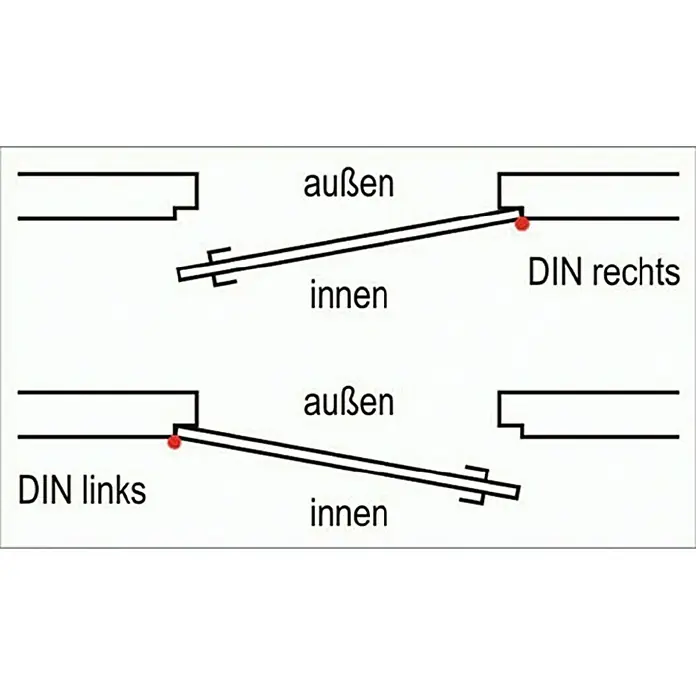 Stabilit Einsteckschloss - Links/Rechts, 160 x 20 x 95 mm - Vorderansicht