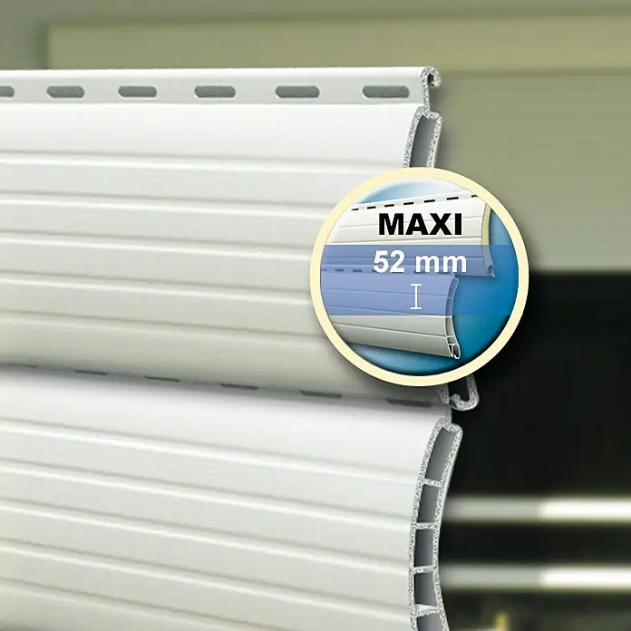 Schellenberg Rollladenprofil Maxi - L x H: 150 x 5,2 cm, Geeignet für: Rollladen-Maxi-Systeme, Grau - Vorderansicht