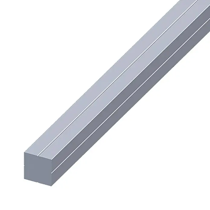 Kantoflex Quadratstange - 1.000 x 11,5 x 11,5 mm, Aluminium, Blank - Linke Seitenansicht