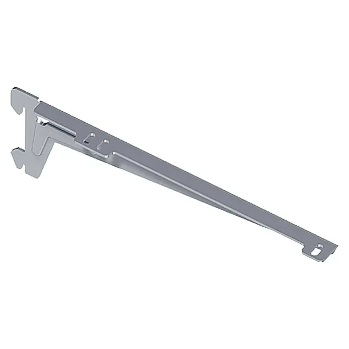Element System Winkelträger - Länge: 38 cm, Weiß/Aluminium, Belastbarkeit: 55 kg, 1 Paar - Vorderansicht