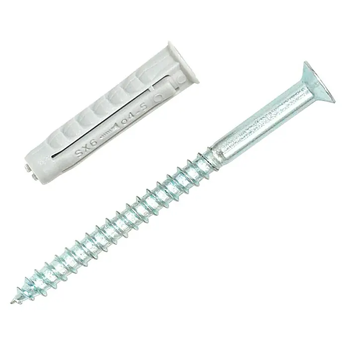 Element System Komplet vijaka i tipli - Promjer tiple: 6 mm, Duljina tiple: 30 mm, Poniklano - Pogled sprijeda