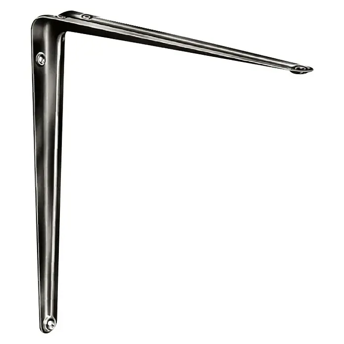 Stabilit Konzola od čeličnog lima - 300 x 44 x 350 mm, Opteretivost: 40 kg, Čelik, Crne boje - Pogled sprijeda