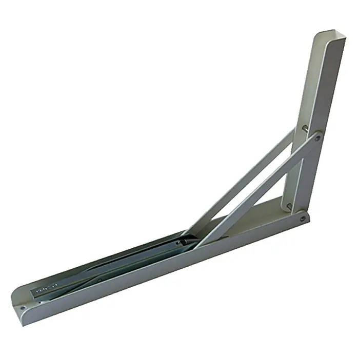 Stabilit Klappkonsole Multi-Line - 300 x 200 x 30 mm, Belastbarkeit: 200 kg, Stahl, Weiß - Vorderansicht