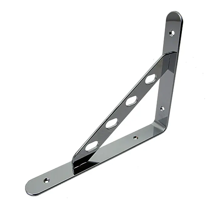 Stabilit Zidni nosač police Alpha Line - 200 x 30 x 250 mm, Opteretivost: 200 kg, Čelik, Krom - Pogled sprijeda