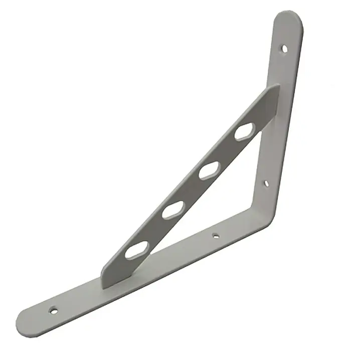 Stabilit Zidni nosač police Alpha Line - 200 x 30 x 250 mm, Opteretivost: 200 kg, Čelik, Bijele boje - Pogled sprijeda
