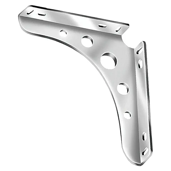 Stabilit Delta Line Nosač police - 200 x 24 x 200 mm, Opteretivost: 95 kg, Čelik, Bijelo-aluminij - Pogled sprijeda