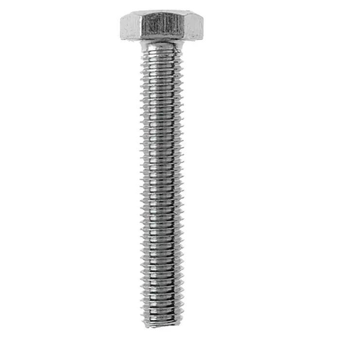 Profi Depot Sechskant-Gewindeschraube - Ø x L: 6 x 16 mm, 100 Stk., Verzinkt, Sechskantkopf, Vollgewinde