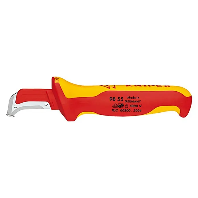 Knipex Kabelabmantelungsmesser - Klingenlänge: 38 mm, Gleitschuh - Vorderansicht