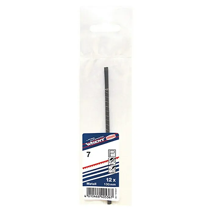Wisent Set listova za ručnu pilu - Grubo (vel. 7), Područje primjene: Metal, Duljina lista: 130 mm, 12 kom - Pogled sprijeda