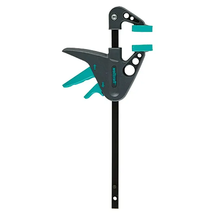 Wolfcraft Mini-Einhandzwinge EHZ - Spannweite: 110 mm, Spreizweite: 100 - 210 mm - Vorderansicht