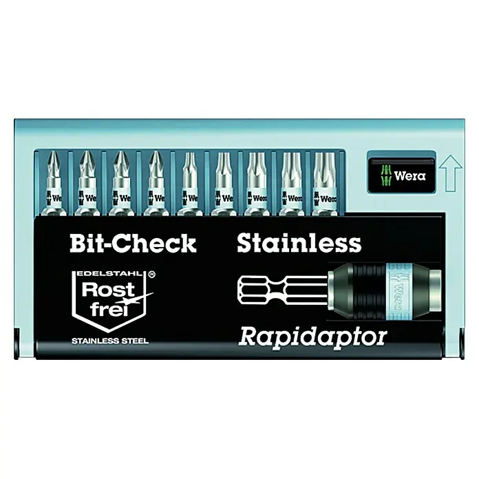 Wera Premium Plus Bit-Set BC 10/9 Stainless - 11 -tlg., Magnetisch