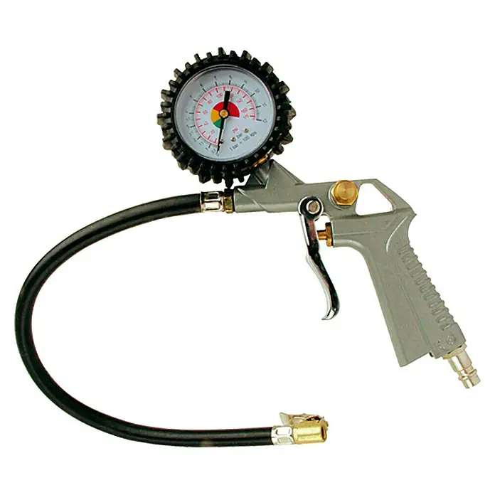 Craftomat Bandenvulpistool met bandenspanningsmeter PRO - Werkdruk: 0 bar - 10 bar - Vooraanzicht