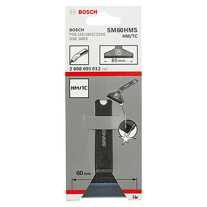 Bosch Schabermesser SM 60 HMS - Breite: 60 mm, Geschliffene Klinge - Vorderansicht