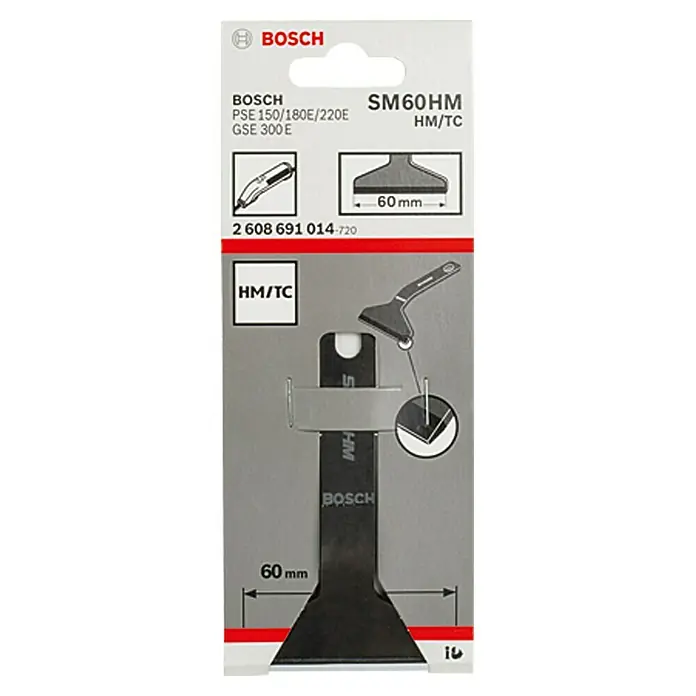 Bosch Schabermesser SM 60 HM - Breite: 60 mm, Stumpfe Klinge - Vorderansicht