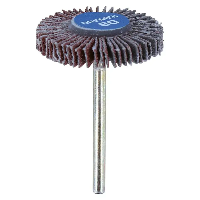 Dremel Rueda lijadora Mod. 504 - Diámetro de trabajo: 28,6 mm, Grano: 80, Altura de trabajo: 4,8 mm - Vista frontal
