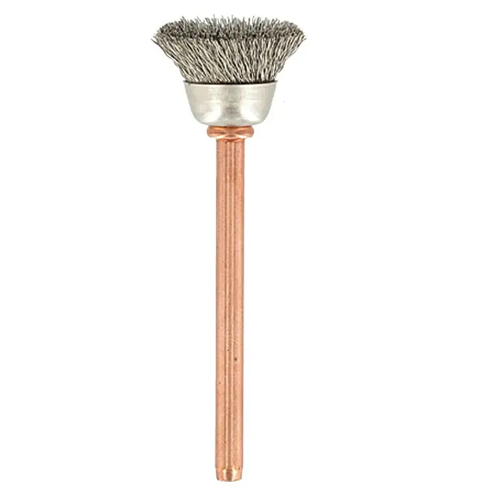 Dremel Edelstahldrahtbürste Mod. 531 - Kopfform: Topf, Arbeitsdurchmesser: 13 mm, 2 Stk. - Vorderansicht