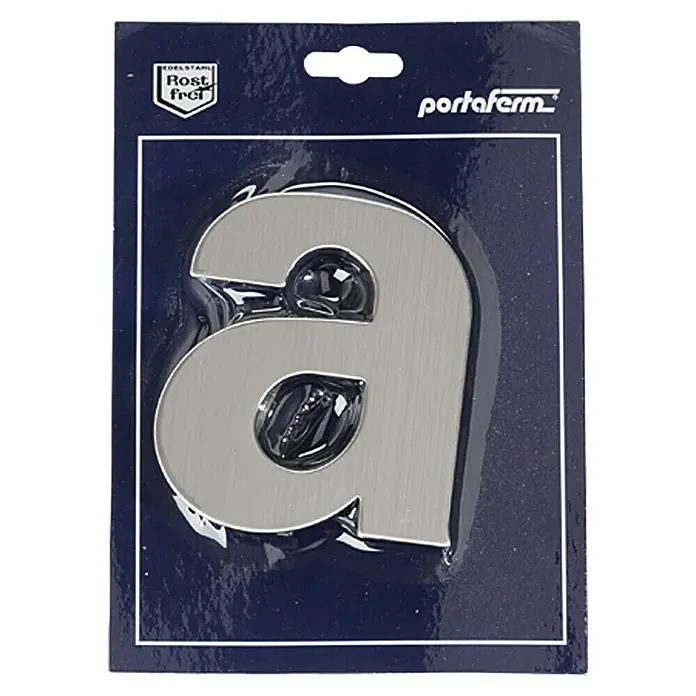Portaferm Hausnummer a - Höhe: 15 cm, Edelstahl, Motiv: A