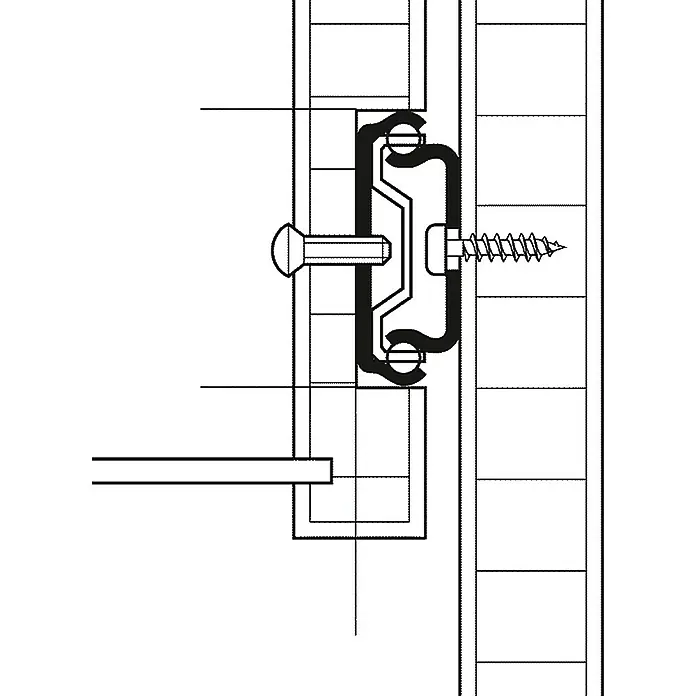 Stabilit Schubladenführung - Länge Schubkasten: 350 mm - 580 mm, Traglast: 25 kg, Teilauszug, Nutmontage am Schubkasten, Verzinkt