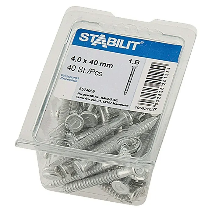 Stabilit Ankernagel - Länge: 40 mm, Durchmesser: 4 mm, 40 Stk.