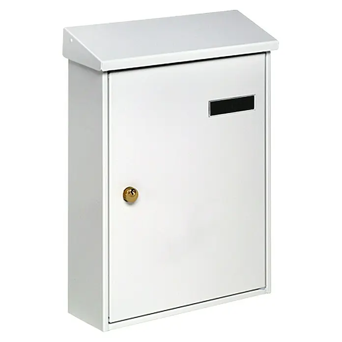 Portaferm Briefkasten PM 33 - 92 x 270 x 370 mm, Weiß - Vorderansicht
