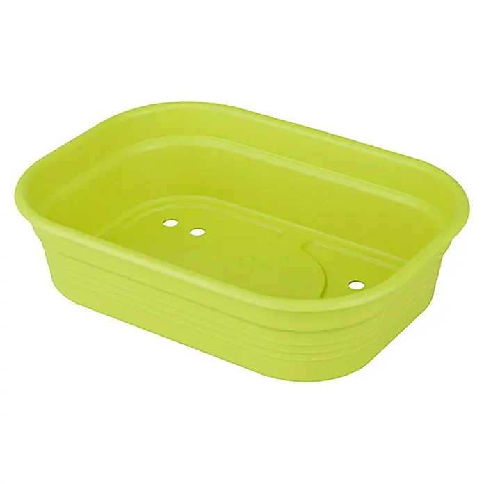 Elho Green Basics Posuda za sadnju biljaka - 24 x 17 x 6 cm, Limeta zeleno - Pogled sprijeda