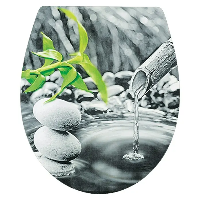 Poseidon WC daska Zen Garden Magic Motion - Samospuštajuća, Duroplast, Može se skinuti, Raznobojno