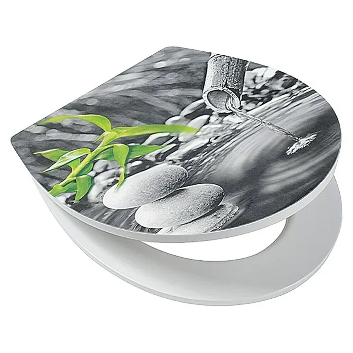 Poseidon WC daska Zen Garden Magic Motion - Samospuštajuća, Duroplast, Može se skinuti, Raznobojno