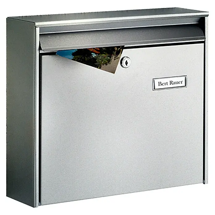Portaferm Briefkasten PM 44 - 100 x 362 x 322 mm, Silber - Vorderansicht