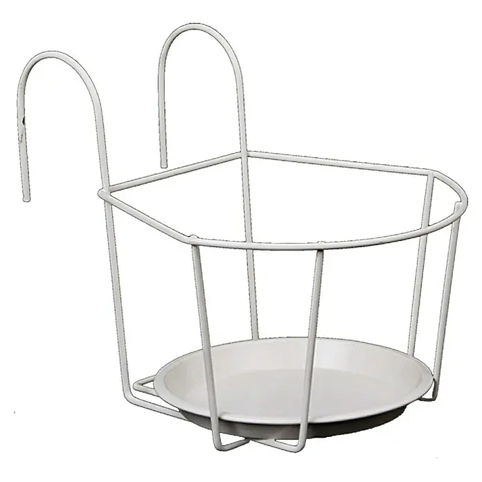 A.H.G. Soporte para maceta Wales II - 22 x 28 x 23 cm, Blanco - Vista frontal