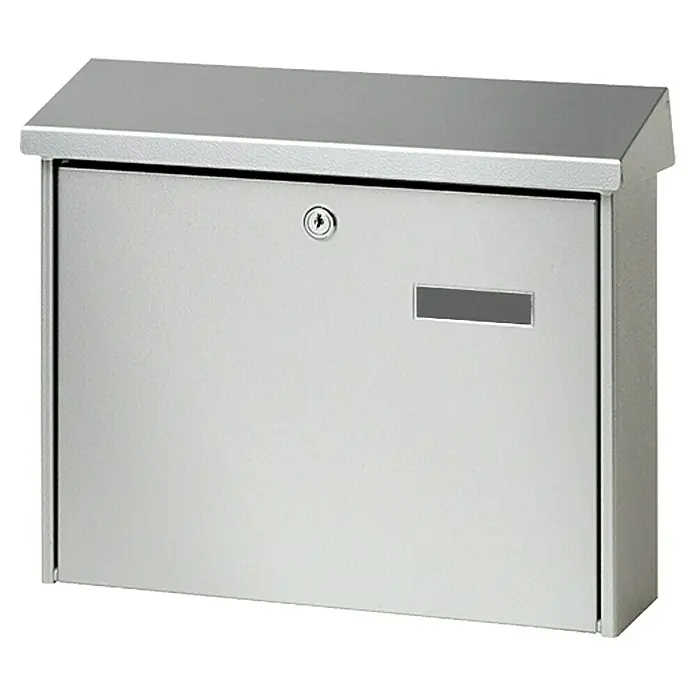 Portaferm Brievenbus PM 55 - 100 x 377 x 320 mm, Zilver - Vooraanzicht