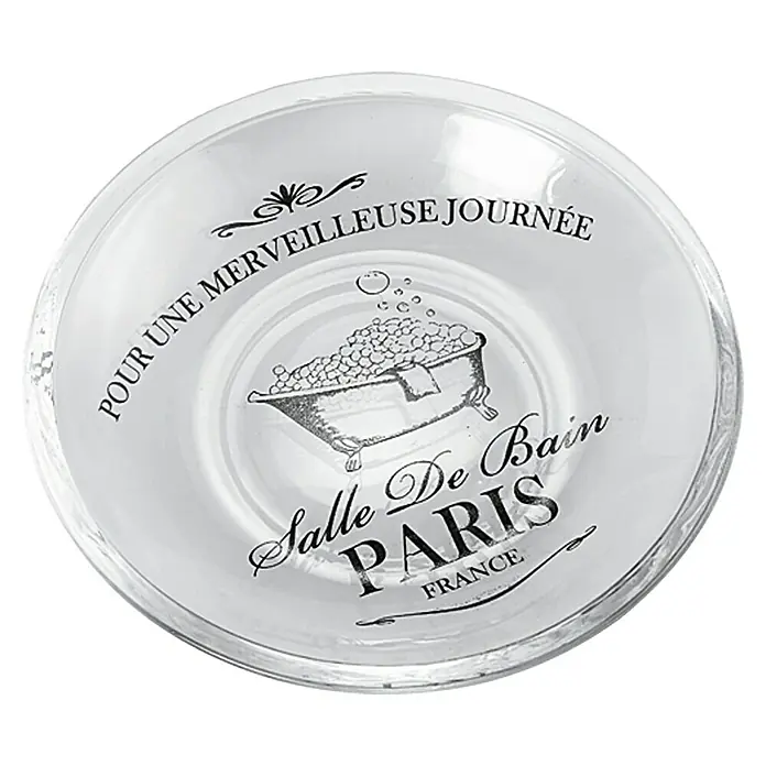 Venus Paris Seifenschale - Glas, Transparent/Schwarz
