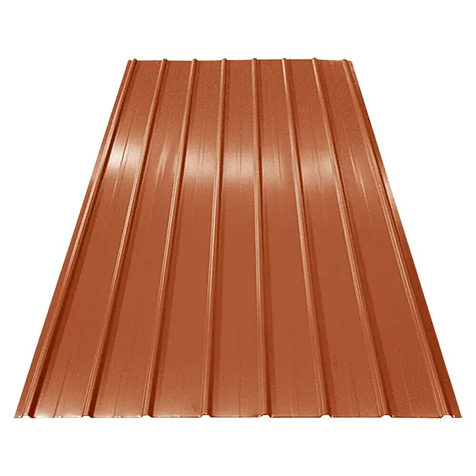 Probau Dachblech Schwallblech PP12 - 200 cm x 90,5 cm x 0,4 mm, Terrakotta
