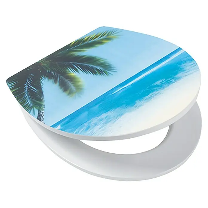 Poseidon WC daska Palm Beach - Samospuštajuća, Duroplast, Može se skinuti, Raznobojno