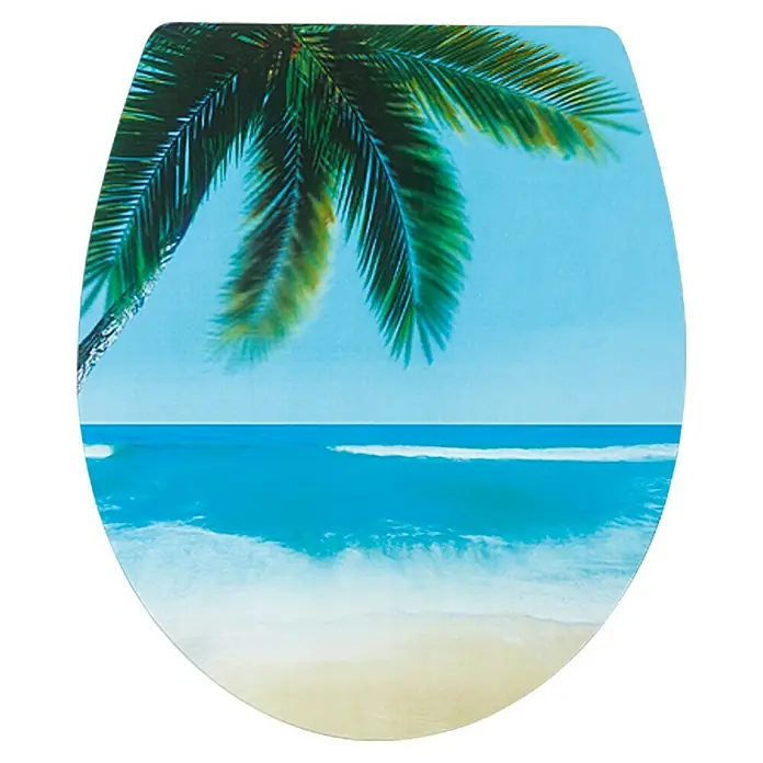 Poseidon WC daska Palm Beach - Samospuštajuća, Duroplast, Može se skinuti, Raznobojno