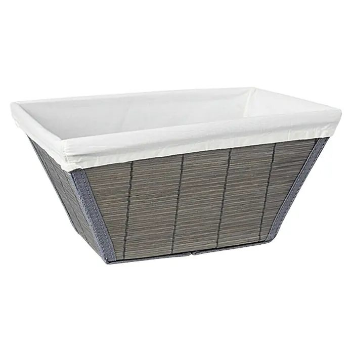 Venus Opbergkorf voor badkamers Bombasi - 20 x 30 x 14,5 cm, Bamboe, Antraciet