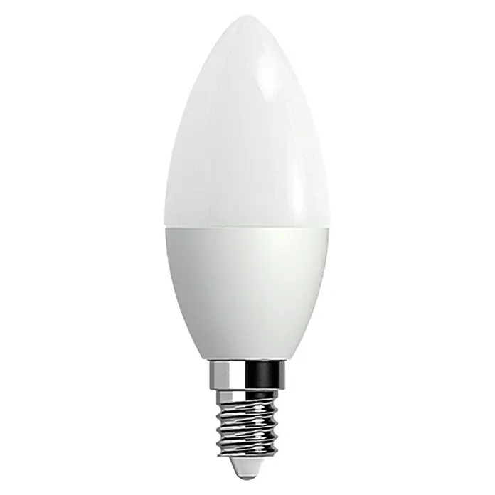 Voltolux Bombilla LED - 6 W, E14, Blanco cálido, Intensidad regulable, Forma de vela